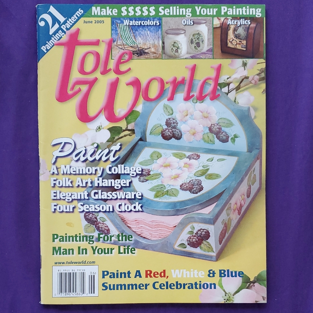 Tole World Magazine - Vintage Painting Instructions And Patterns - June 2005